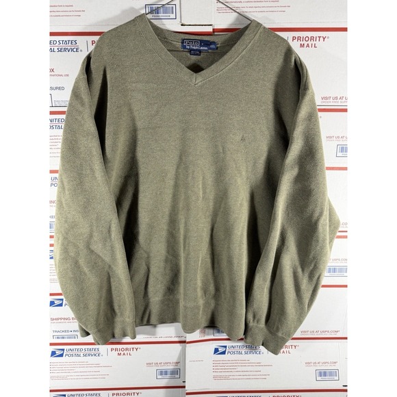 Polo Ralph Lauren Other - Polo Ralph Lauren Sweater Mens 2X 100%‎ Cotton V Neck Pullover Classic Pony